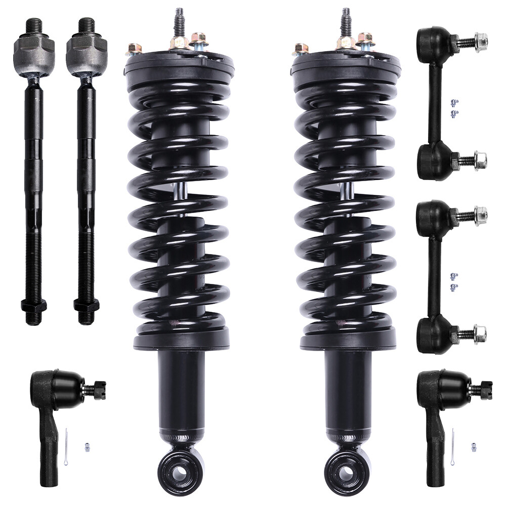 2006-2012 Chevy Colorado Canyon 2WD Front Struts with Spring Sway Bar Tie Rods