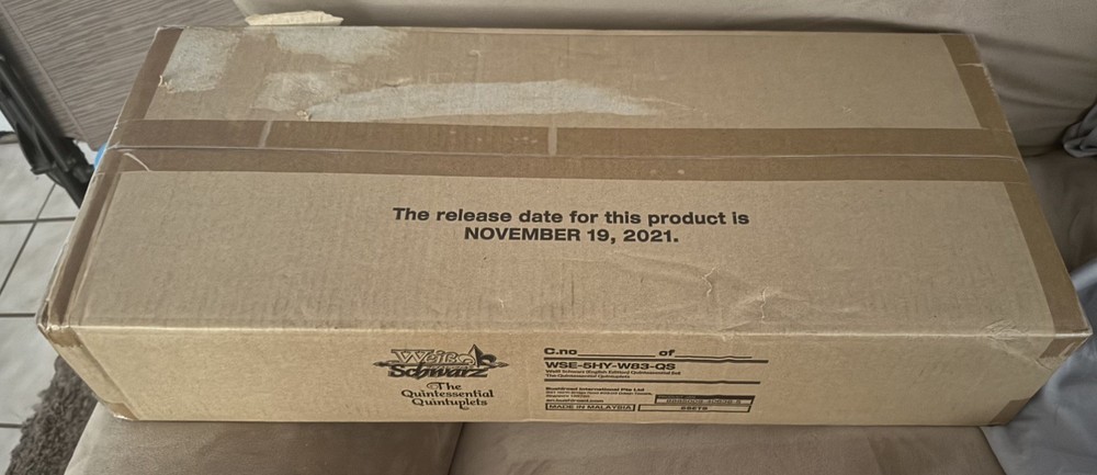 Weiss Schwarz Quintessential Set: The Quintessential Quintuplets Case  (5 Sets)