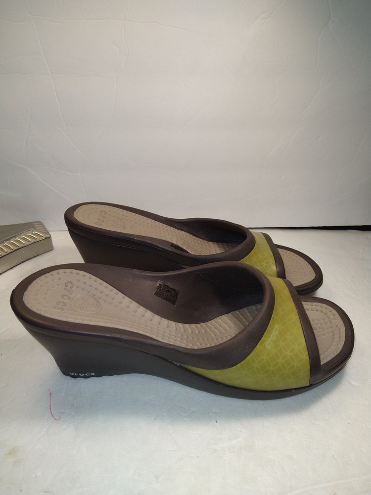 Crocs Sassari Womens Slip-On Wedge Sandals Size 10 Comfort Style  
