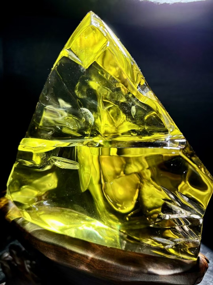 Natural Citrine Quartz Obelisk Rough Crystal Point for Polishing and Healing 3.91LB