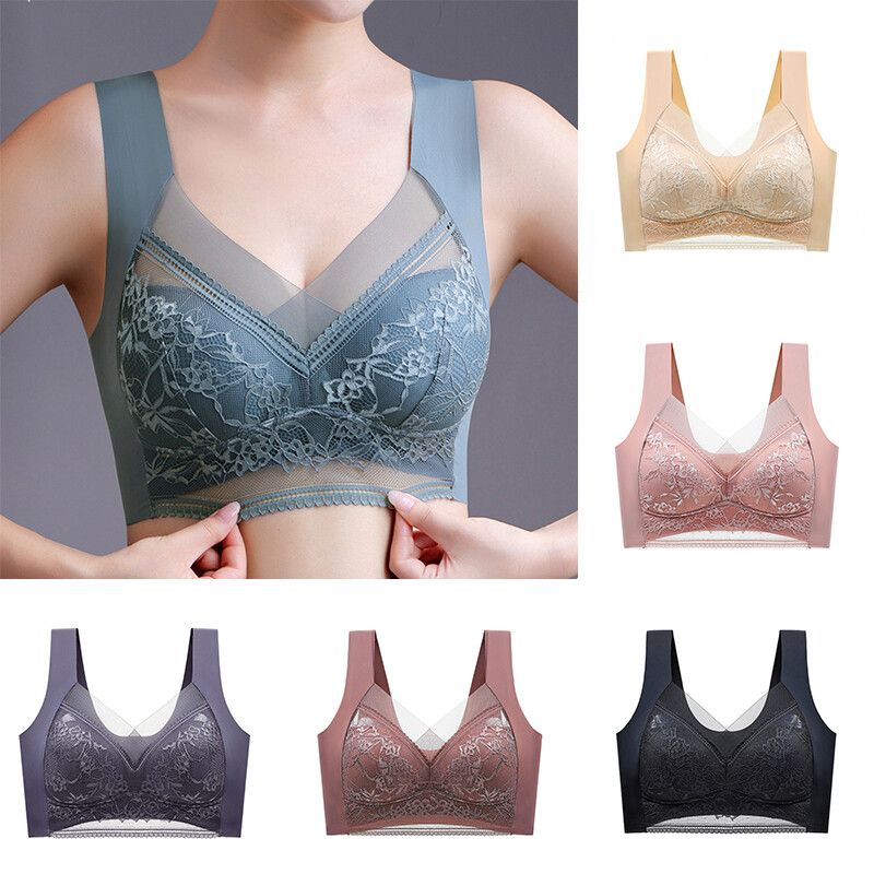 Women Comfort Seamless Push Up Bra Shapewear Stretch Comfy Crop Top Vest Sports#