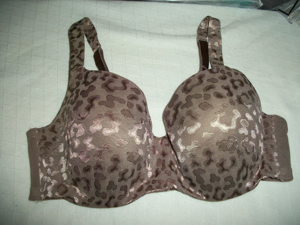 AMBRIELLE  UNDERWIRE BALCONET BRA  SIZE 40D  STYLE #5804 BROWN LACE NWOT