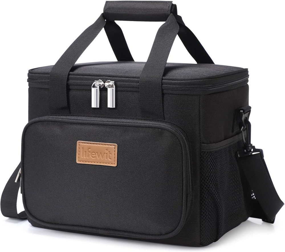 Medium Lunch Bag Insulated Lunch Box Soft Cooler Cooling Tote for Adult Men Wom