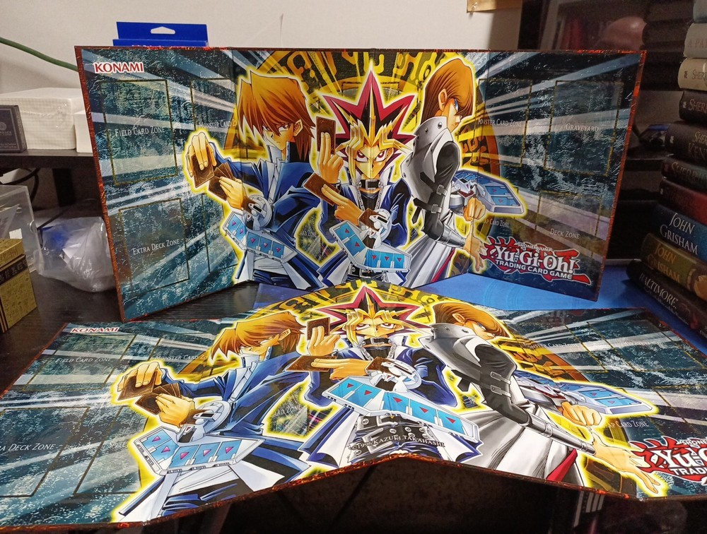 2 Yu-Gi-Oh SHONEN JUMP 1996 Konami Hardback Card Game Play Mats