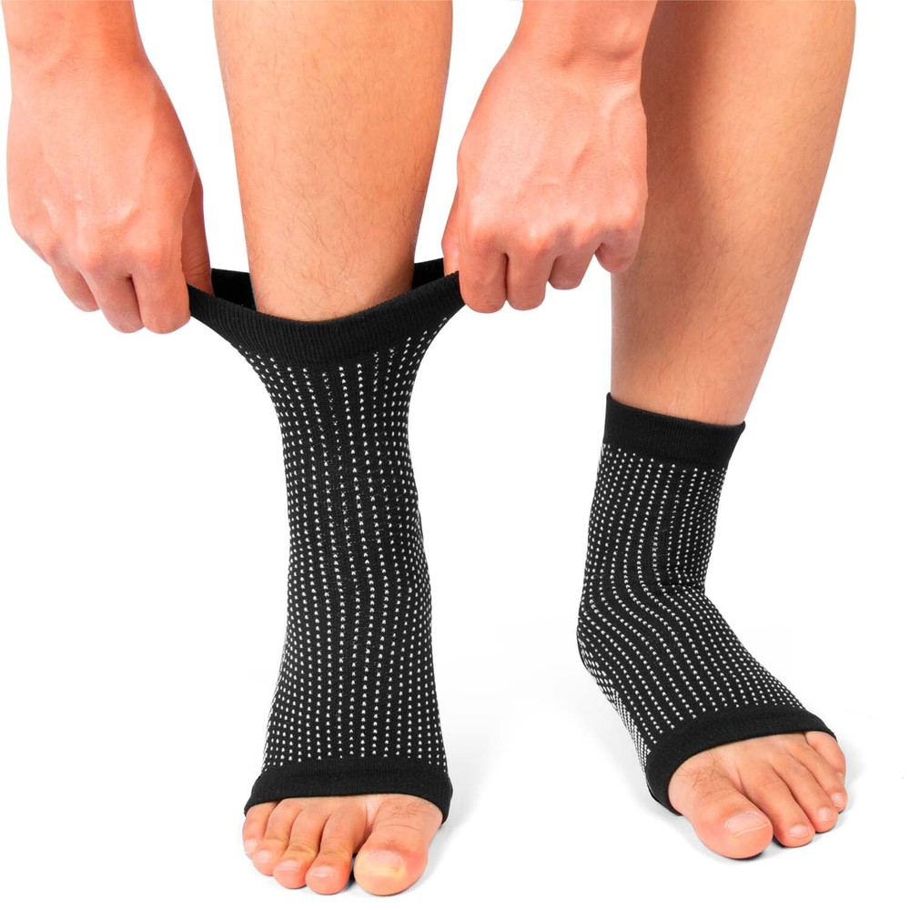 Anti-Odor Toeless Socks - Ankle Brace Compression for Fasciitis Pain Relief