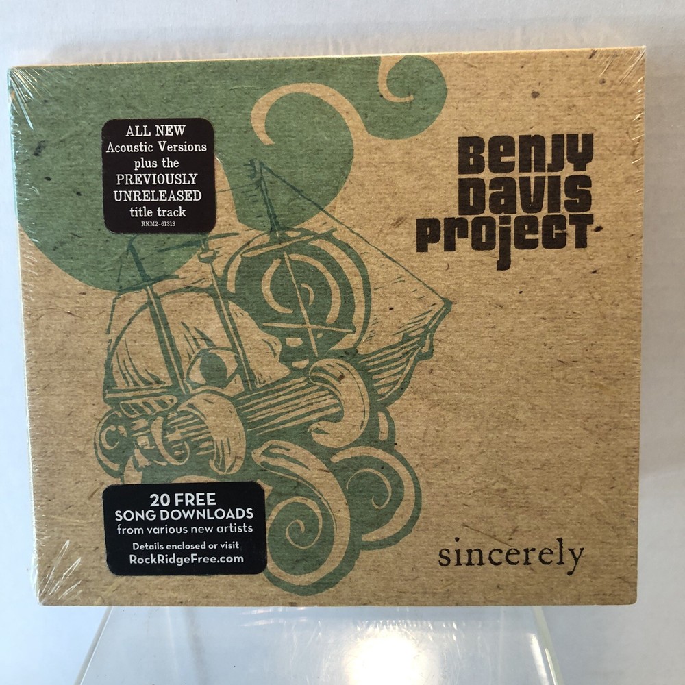 Sealed Benjy Davis Project Sincerely CD 2011 Rock Ridge Music Hype Sticker