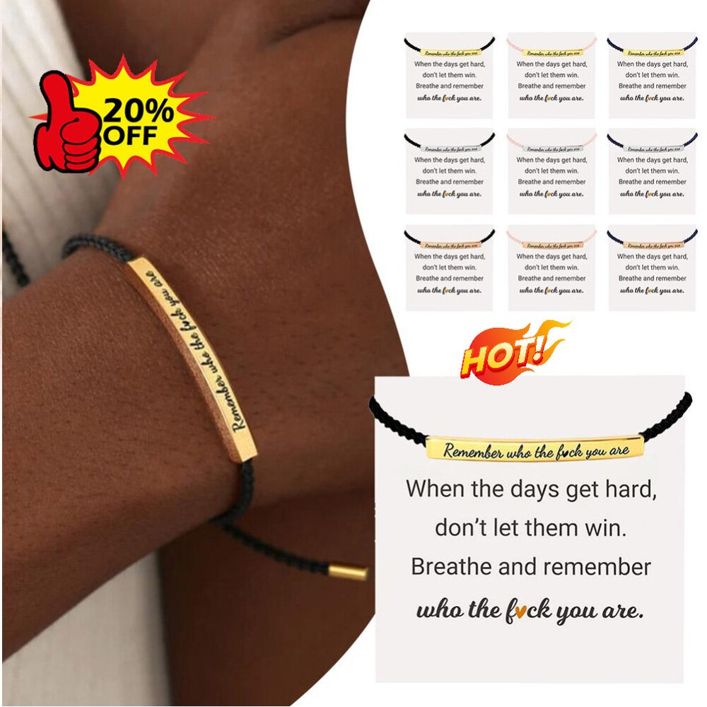 2023 Motivational Tube Bracelet Remember Who You Are U1S1 Design