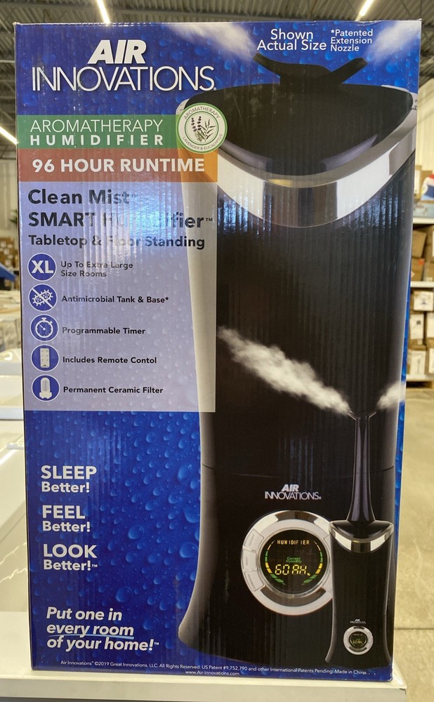 Air Innovations MH-701BA Ultrasonic Cool Mist Humidifier XL Large 6.5L Remote