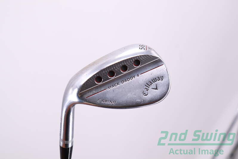 Callaway Mack Daddy 4 Chrome Lob Wedge 58° Stiff Left Handed Steel Shaft 35in