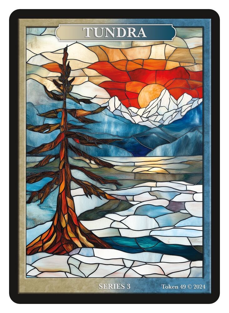 Tundra Stained Glass Token Givememana Tokens Magic the Gathering