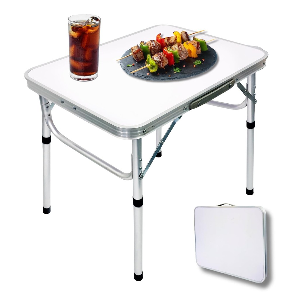 Camp Field Adjustable Height Aluminum Folding Picnic Table