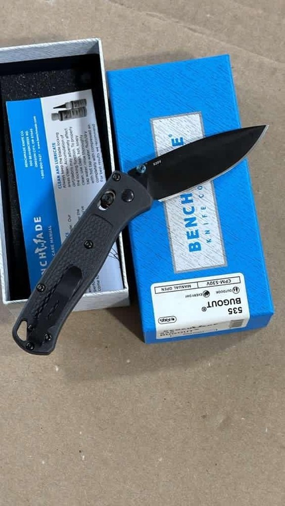 Benchmade Bugout 535 Folding Knife CPM-S30V Steel Black Handle | New EXTRAS