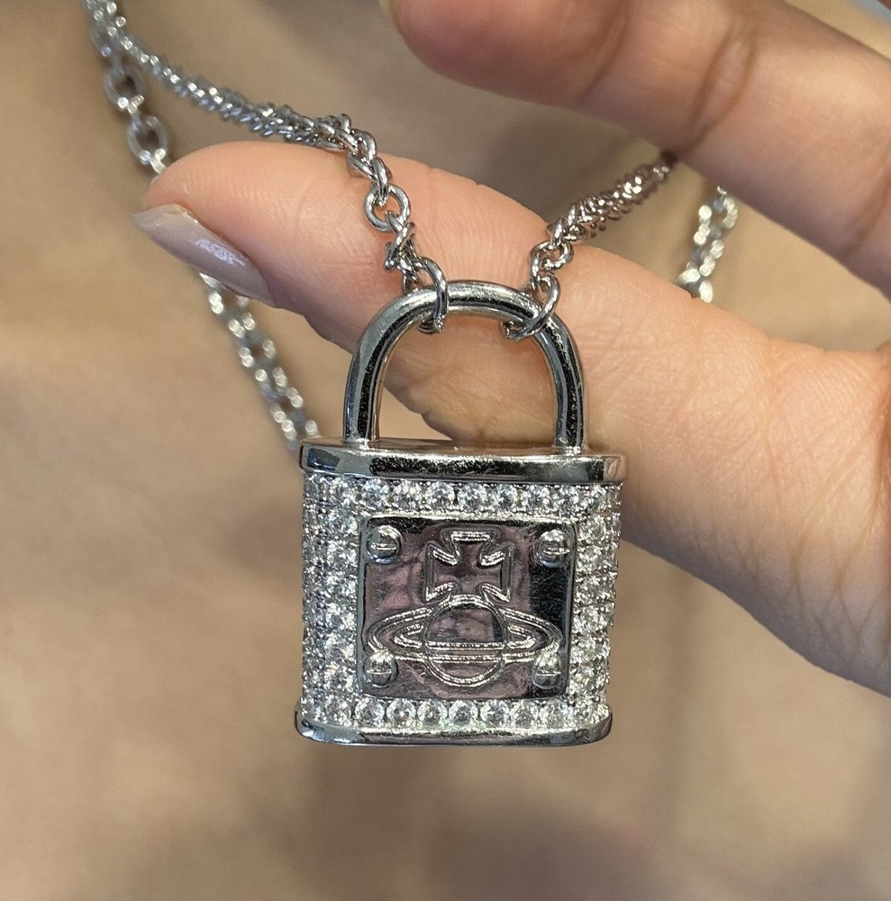 Vivienne Westwood Fitzrovia Padlock Pendant Necklace with Gift Box