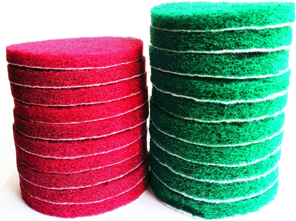 20 Pieces Scrub Pads Drill Power Brush Tile Scrubber Scouring Pads Cleaning Kit