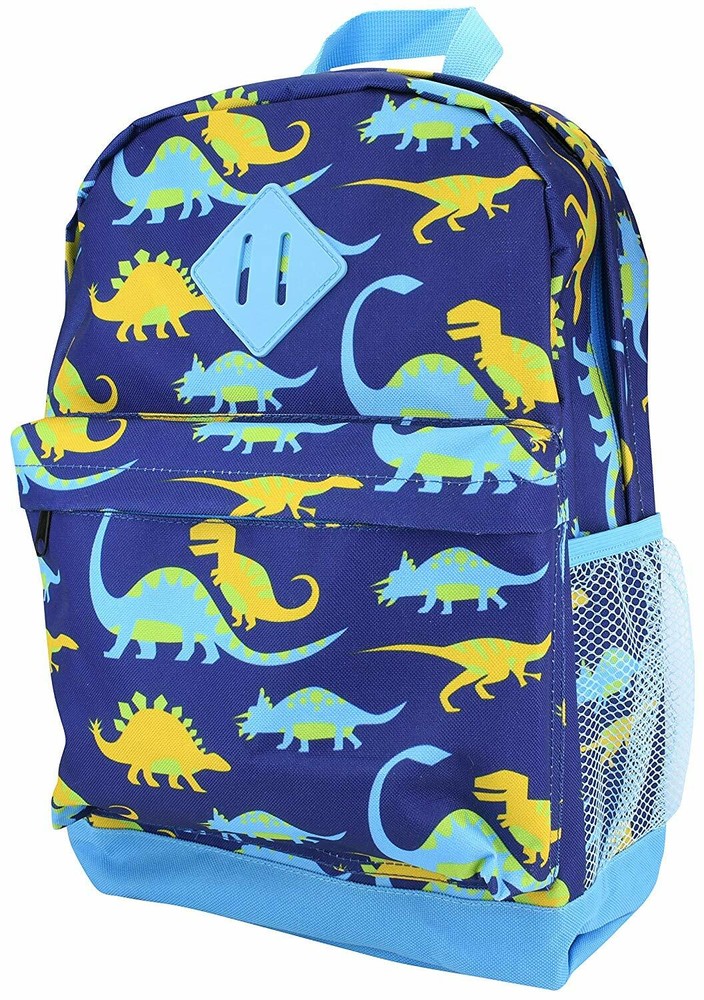 Dinosaur Themed 15” Boys School Backpack with Front Pocket-image