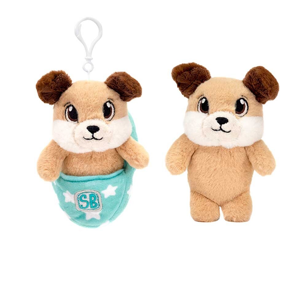 New Pocket Swaddles 4.5 inch Dog Plush Keyclip - Cute & Soft Keychain Toy