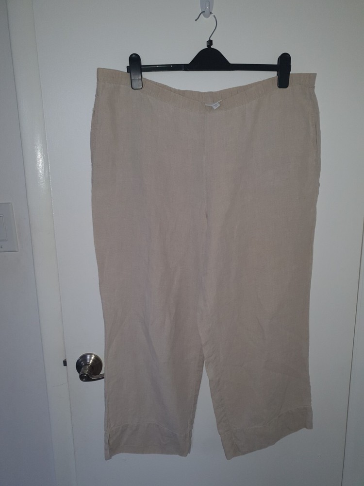 J Jill Pure Linen Women's Wide Legg Pants, Size L