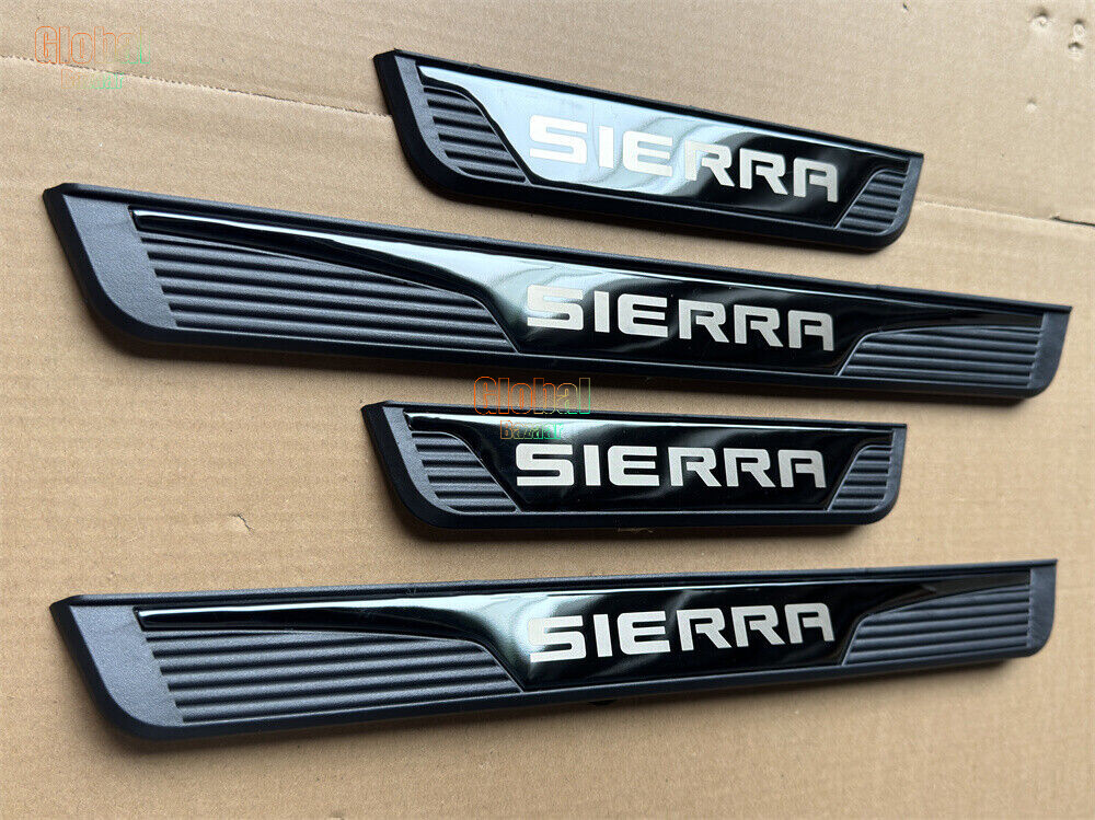 For GMC Sierra Auto Accessories Door Sill Scuff Plate Cover Guard Protector Trim