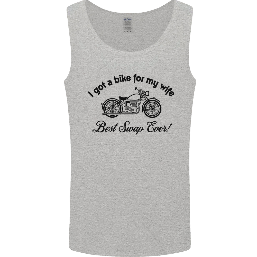 Wife Funny Motorbike Biker Motorcycle Mens Vest Tank Top