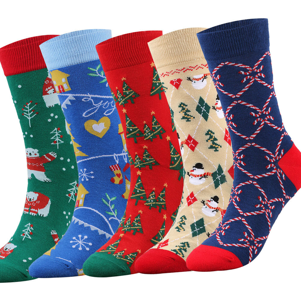 Cartoon Christmas Socks Mid-tube Socks Fashion Creative Winter Warm Socks wi