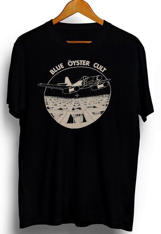 Blue Oyster Cult unisex black t-shirt, rock band shirt, gift for fan QT145