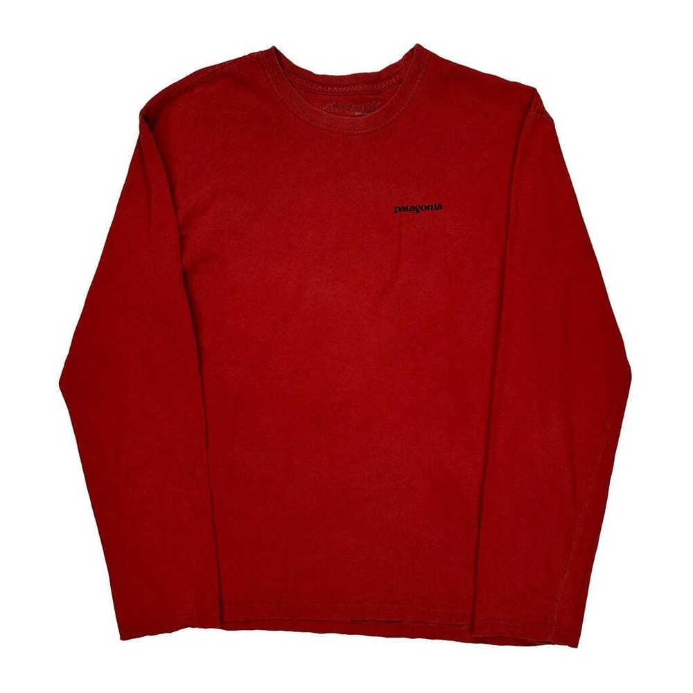 Patagonia Long Sleeve T-Shirt - Large Red Cotton