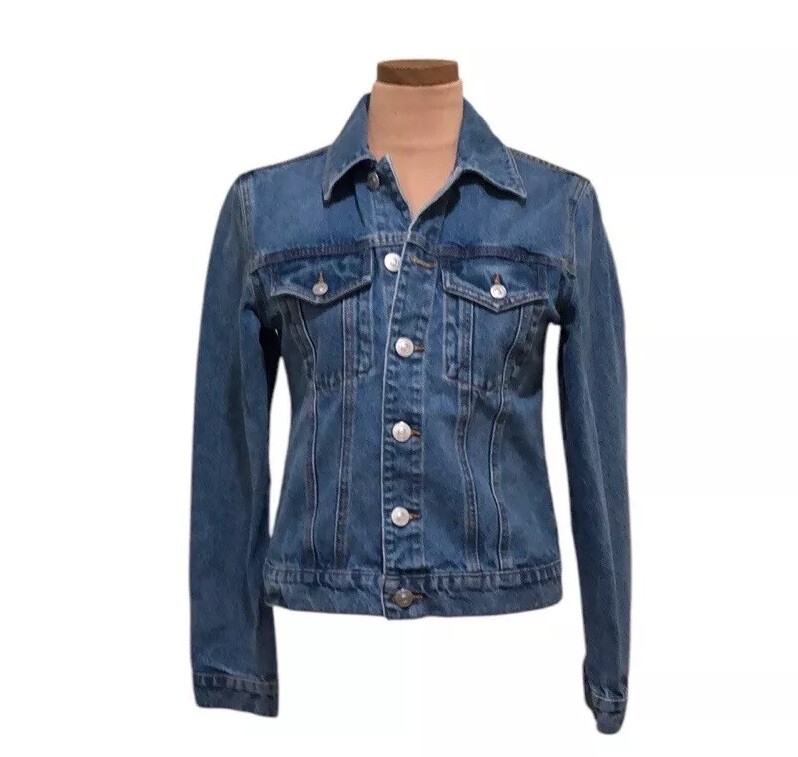 Hudson Jean Trucker Jacket Size Small Blue Denim