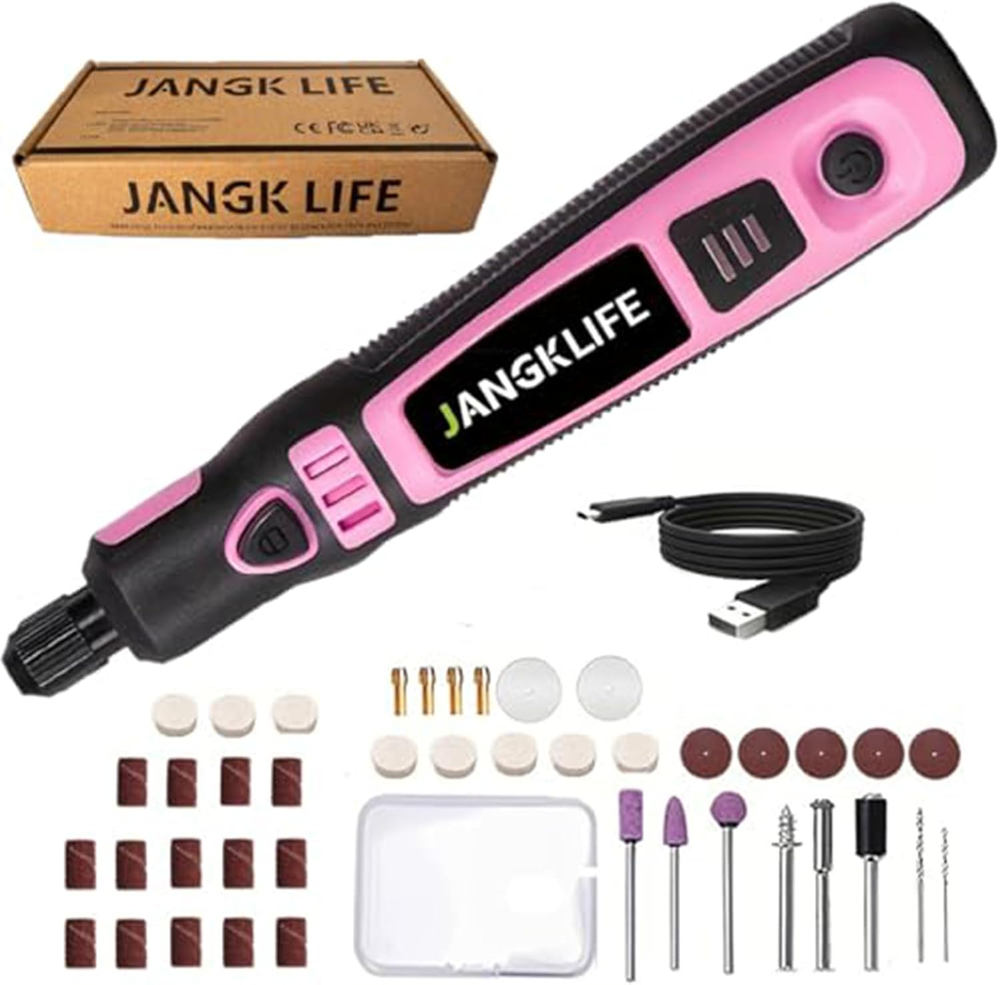 Mini Cordless Rotary Tool Kit, 3-Speed Adjustable and USB Rechargeable with 41