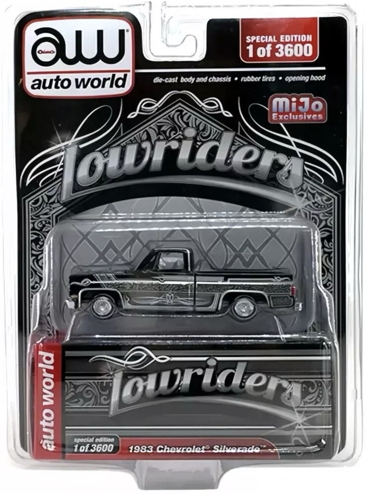 AUTO WORLD 1983 Chevy Silverado Squarebody Lowrider Hobby Exclusive Diecast Model