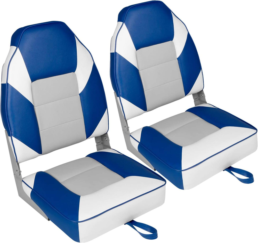 a Pair of Elite Low/High Back Folding Fishing Boat Seat (2 Seats)