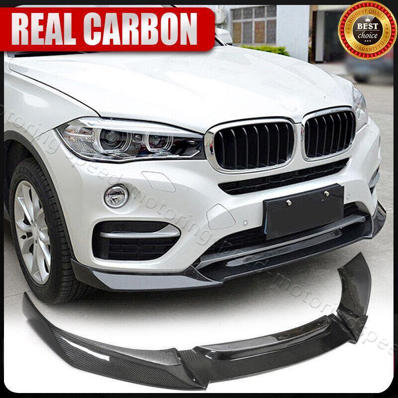 REAL Carbon Fiber Front Bumper Lip Spoiler Body kit For BMW X6 F16 Base 2015-18