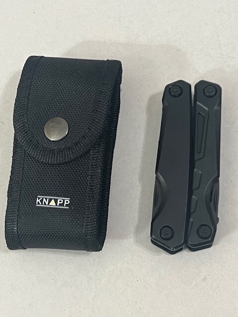 Black Multi-Tool Plier with Sheath - Ideal Hunting Gear in Excellent Condition