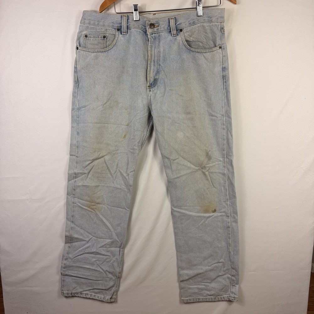 Levi's 505 Jeans Men’s 36x33 Regular Fit Straight Leg Blue Light Wash Denim