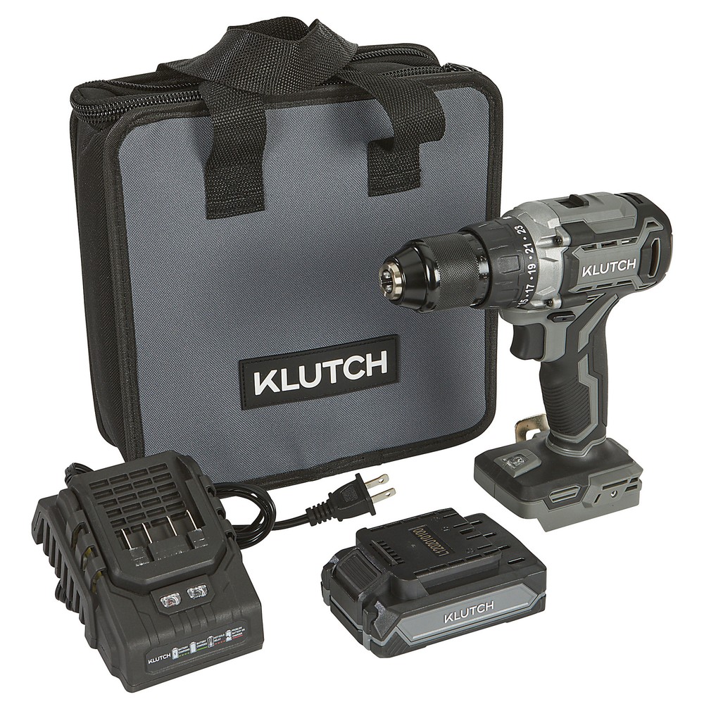 Klutch Drill/Driver Kit, KLiQ 20 Volt Brushless, 1/2in.