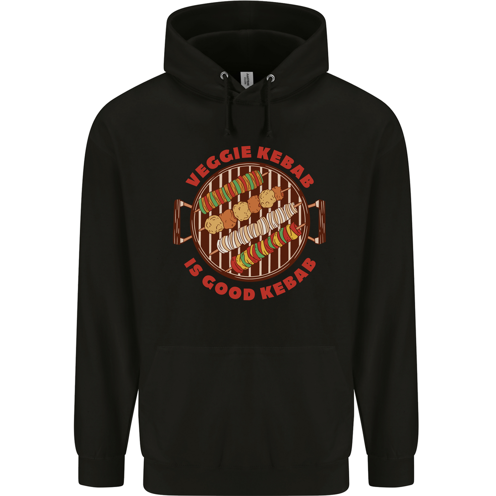 Veggie Kebab Vegetarian Vegan BBQ Mens 80% Cotton Hoodie