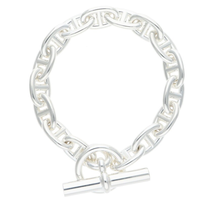 Hermes 16LINK Chaine d'Ancre MM silver bracelet 504463