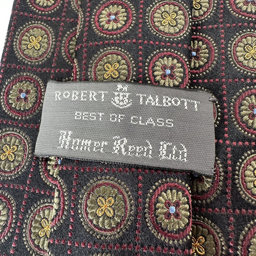 Robert Talbott Best of Class Silk Tie in Classic Black Squares Design