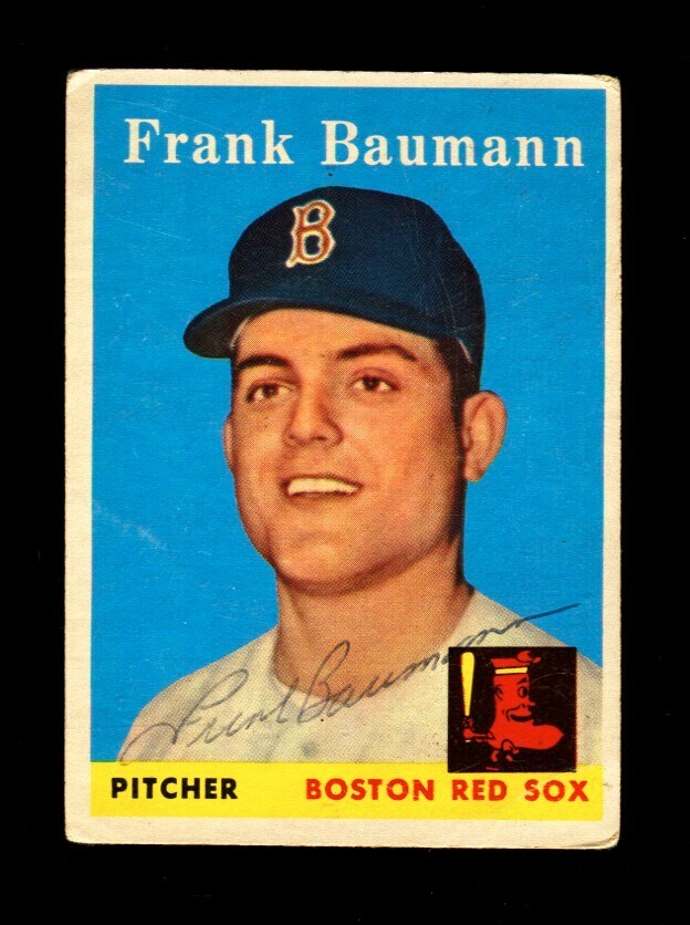 1958 TOPPS FRANK BAUMANN #167 RED SOX SIGNED AUTOGRAPH