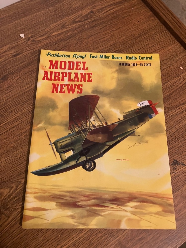 Vintage Back Issue of Model Airplane News Magazine - February 1958