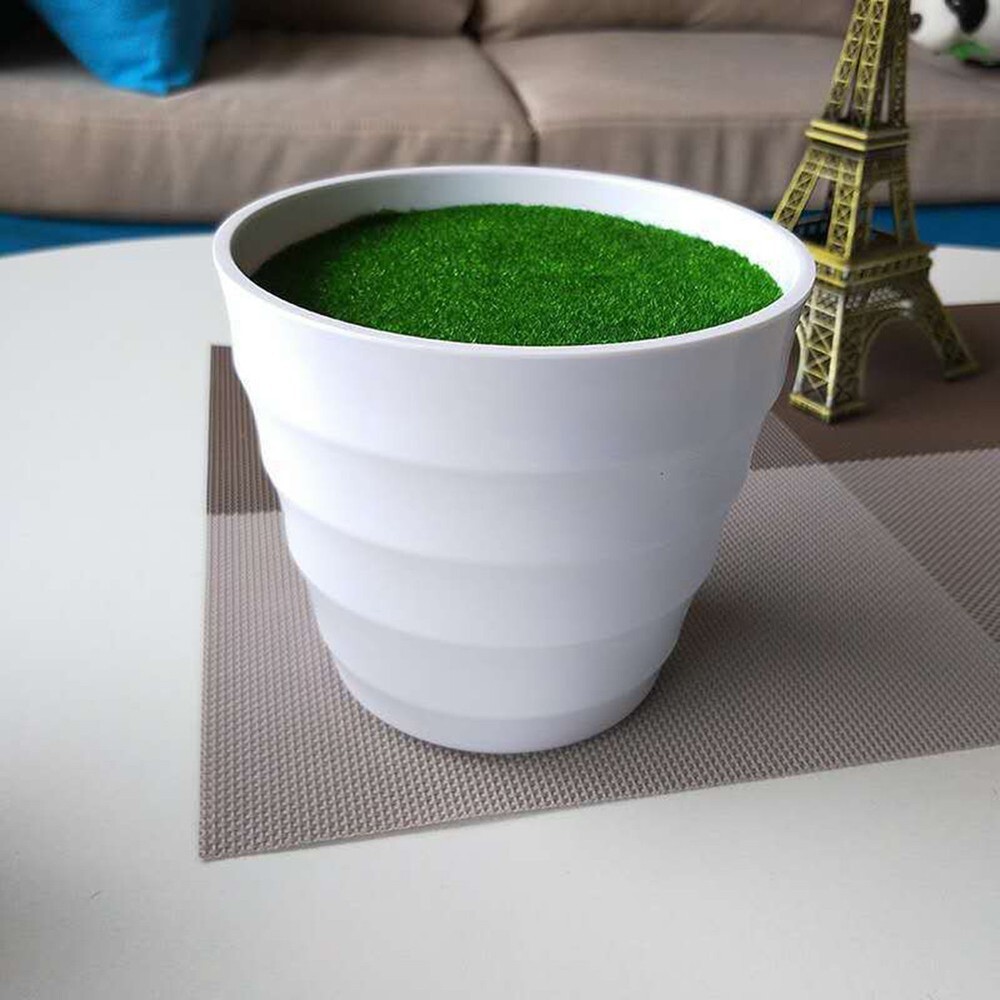 Large 13cm Artificial Plant Pot White Plastic Decorative Home Accessory