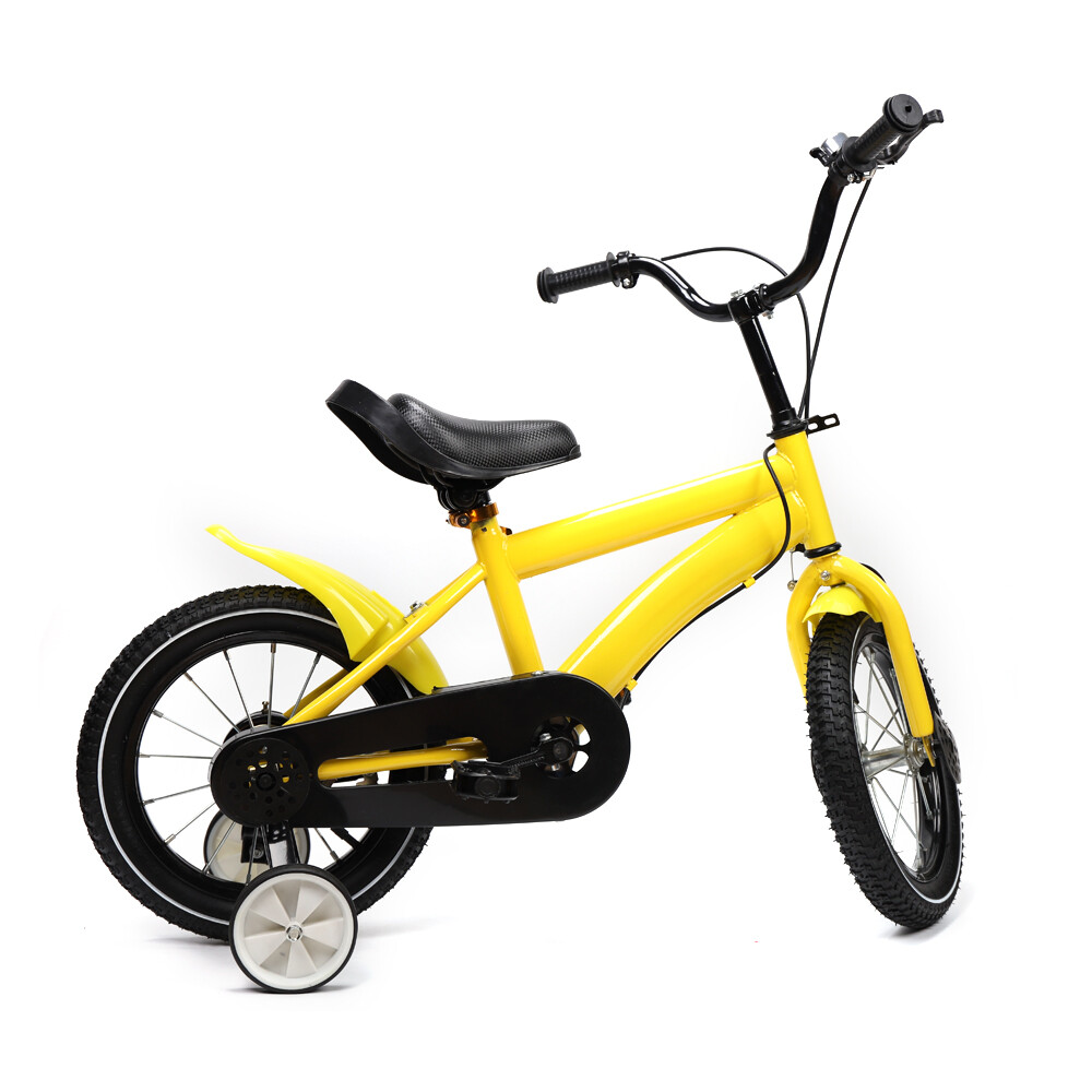 14in Unisex Kids Bike Yellow Childrens Bicycle Gift for Boys Girls