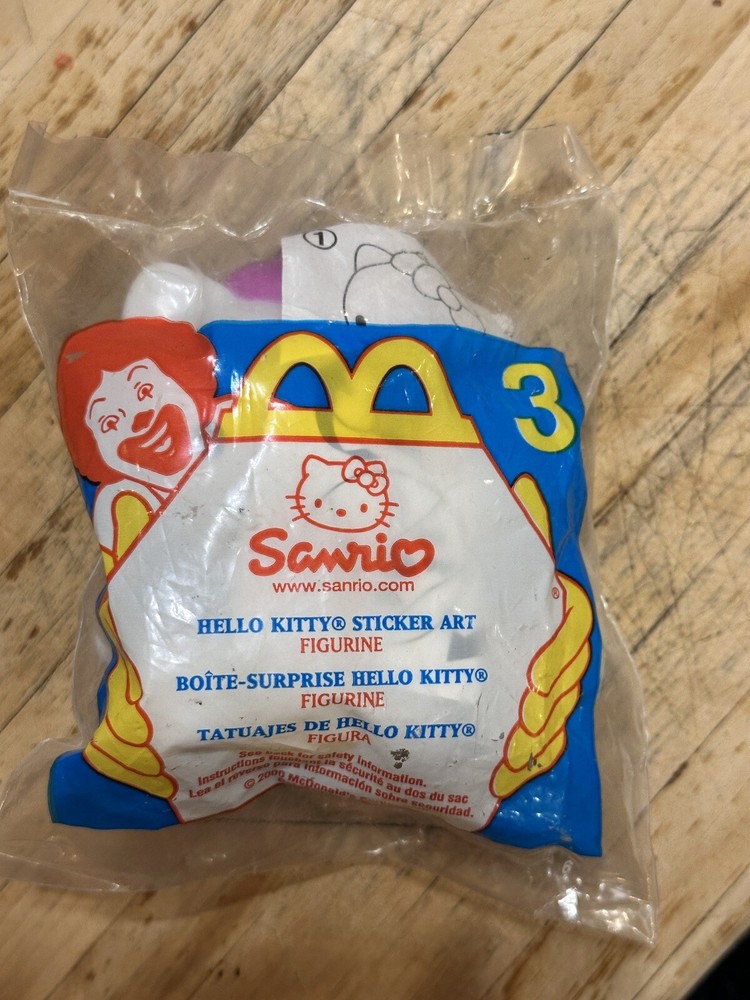 McDonald’s Vintage Sanrio Hello Kitty Sticker Art Happy Meal Toy 3 2000 Rare Y2K