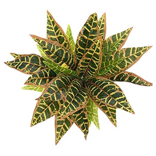 Artificial Magnolia and Faux Greenery Plastic Leaf Plant Decor