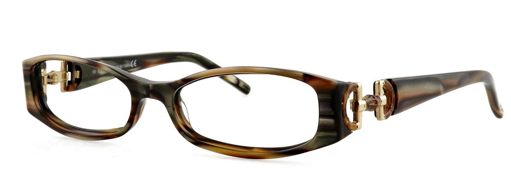 New GUCCI GG3009 SVF 50mm Bamboo Horsebit Brown Pearl Eyeglasses Frames Italy