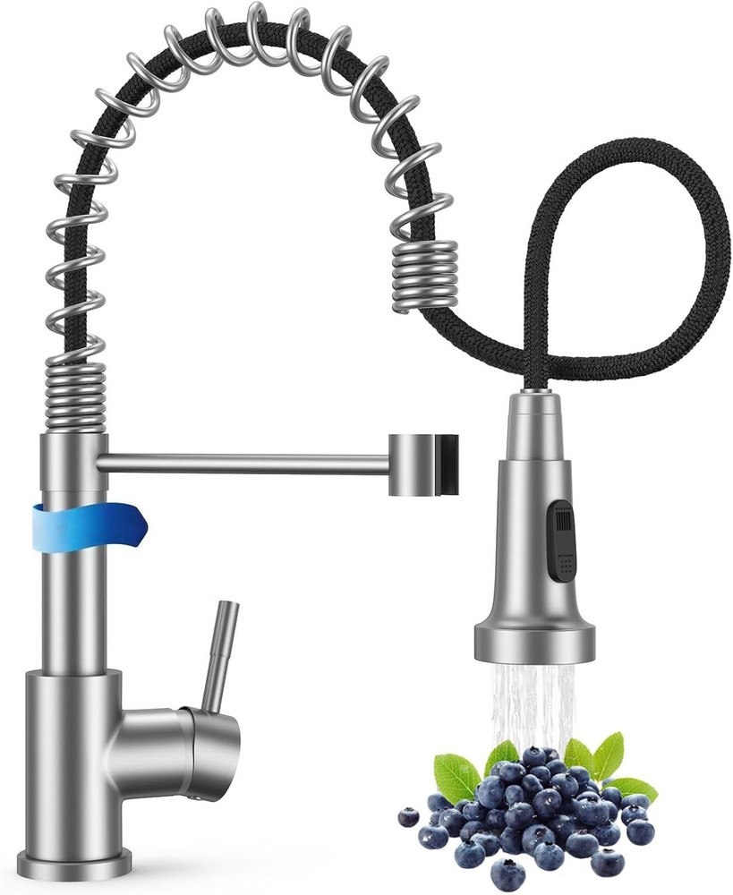 Kitchen Faucet with Pull Down Sprayer,Single Handle Sink Faucet for RV Camper