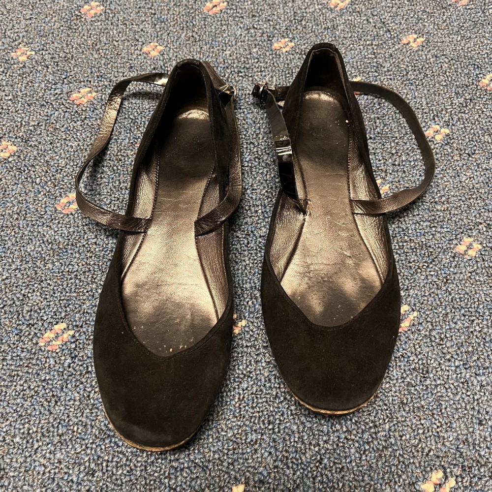 Unbranded Womens Sz 7B Ballet Flats Mary Jane Strap Vibram Soles Real Leather