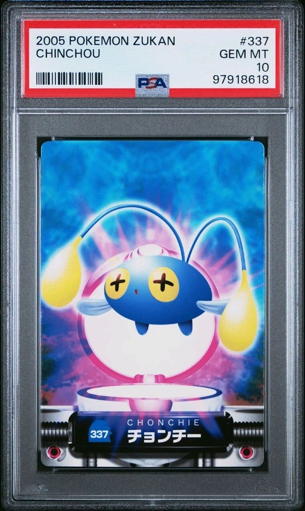 PSA 10 GEM MINT Chinchou #337 Carddass Zukan Advanced Gen. Bandai Pokémon POP 1