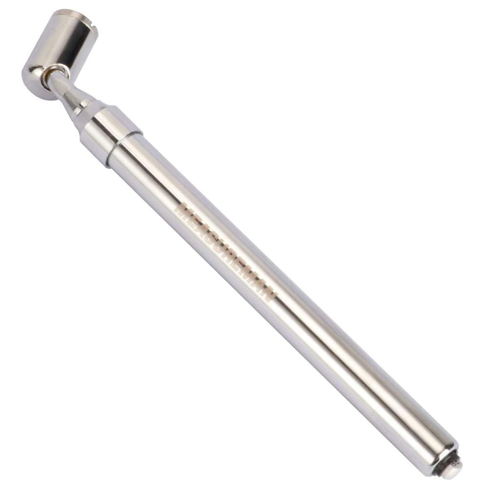 Heavy Duty Large Bore Dual Head Truck Tire Gauge, 360° Swivel Chuck, Solid Br...