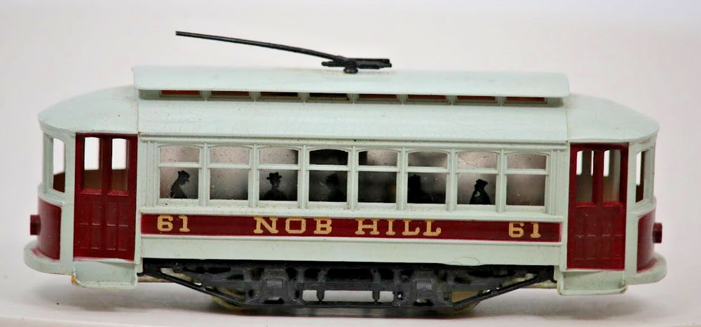 TYCO HO Scale Nob Hill No.61 Trolley Car Parts or Repair 1:87 Gauge