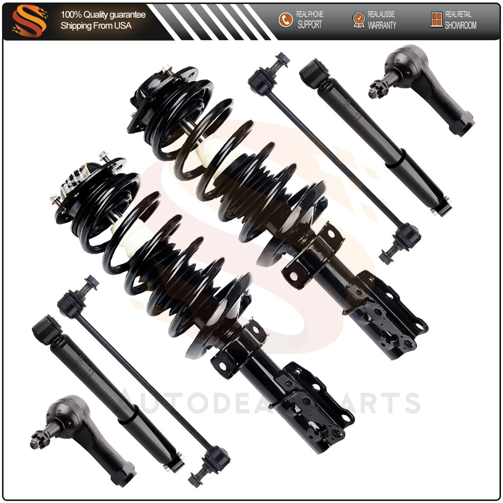 Front Strut Rear Shock Outer Tie Rod Sway Bar Kit Chevy Cobalt HHR 2006-2010